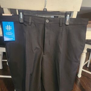 Haggar Men's Charcoal Flat Front Shorts